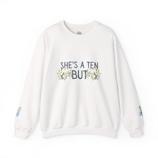 Pride & Prejudice Crewneck Sweatshirt - "She's a Ten But"